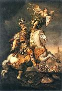 Jerzy Siemiginowski-Eleuter John III Sobieski at the Battle of Vienna. USA oil painting artist